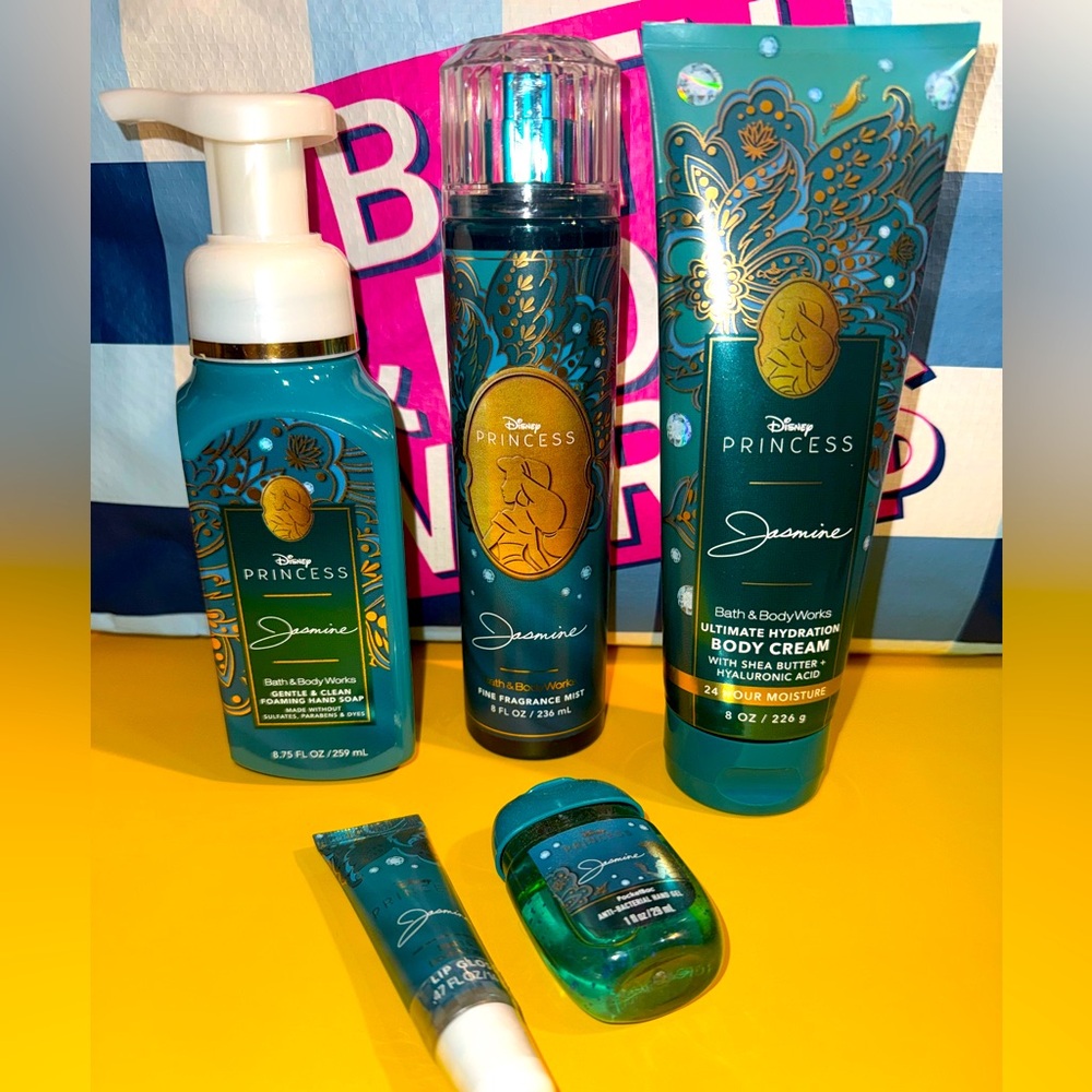 Bath & Body Works X DISNEY PRINCESS Jasmine 5PC Collection Bundle. New